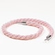 image 7 of 2 Prestige Chrome Poles With 1 Pink Braided Rope