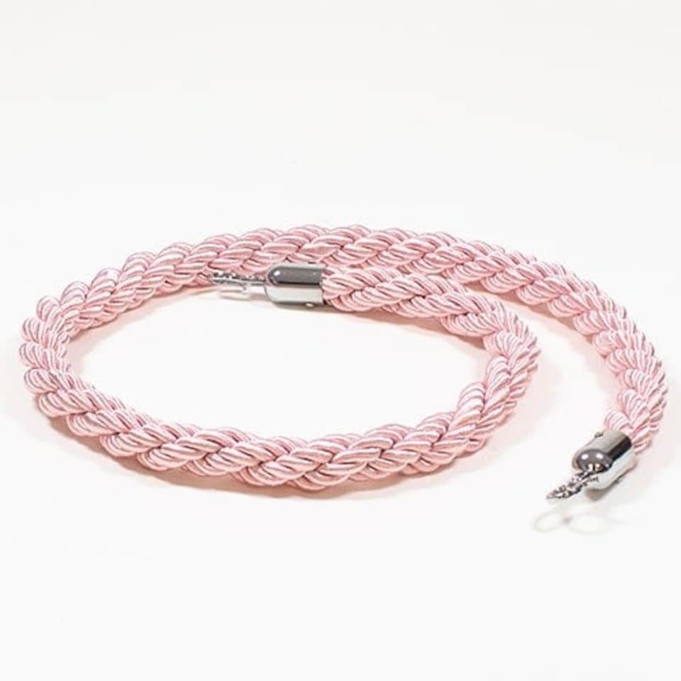 image 1 of 2 Prestige Chrome Poles With 1 Pink Braided Rope