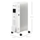 image 5 of HOMCOM 1500W Digital Oil Filled Radiator, 7 Fin, Portable Electric Heater with LED Display, 24-Hour Timer, 3 Heat Settings, Safety Cut-Off and Remote Control, White