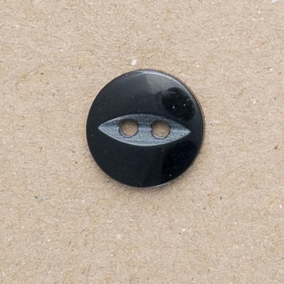 Minerva Black Round Fish Eye Buttons for Dressmaking - 19mm - per value pack of 100
