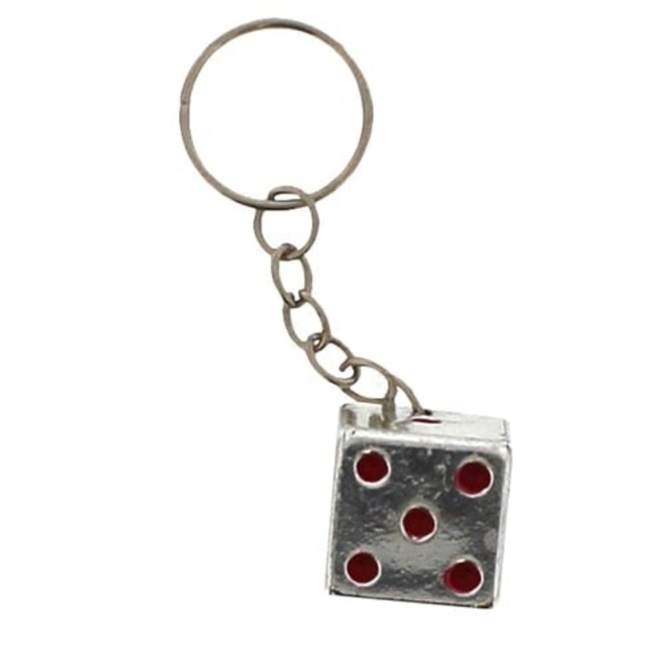 Silver Dice Key Ring