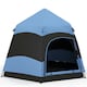 image 6 of Outsunny 4 Person Camping Tent Festival Hiking Shelter, Blue
