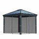 image 1 of Net Curtain Set for Dallas 12 x 14 Gazebo - Polyester - L212 x W409 cm - Dark Grey (Gazebo Not Included)