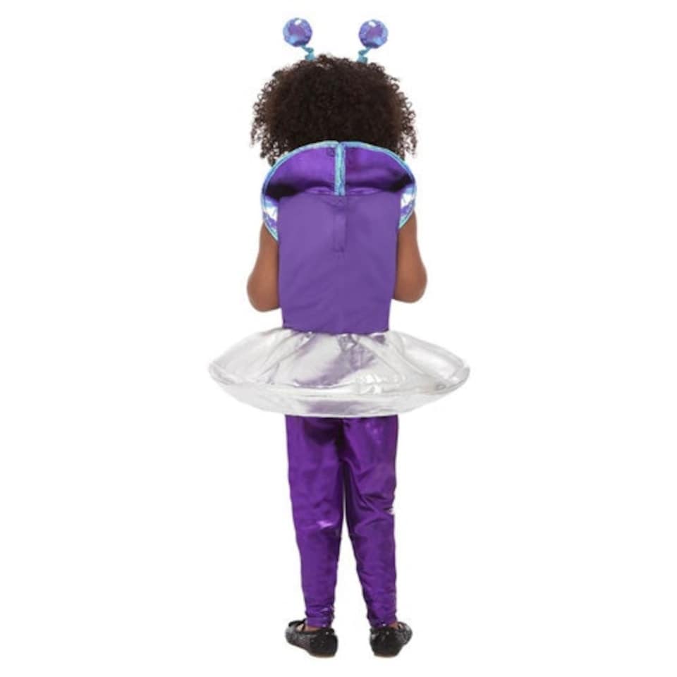 image 1 of Alien Purple Girls Fancy Dress Costume Toddler Age 3-4