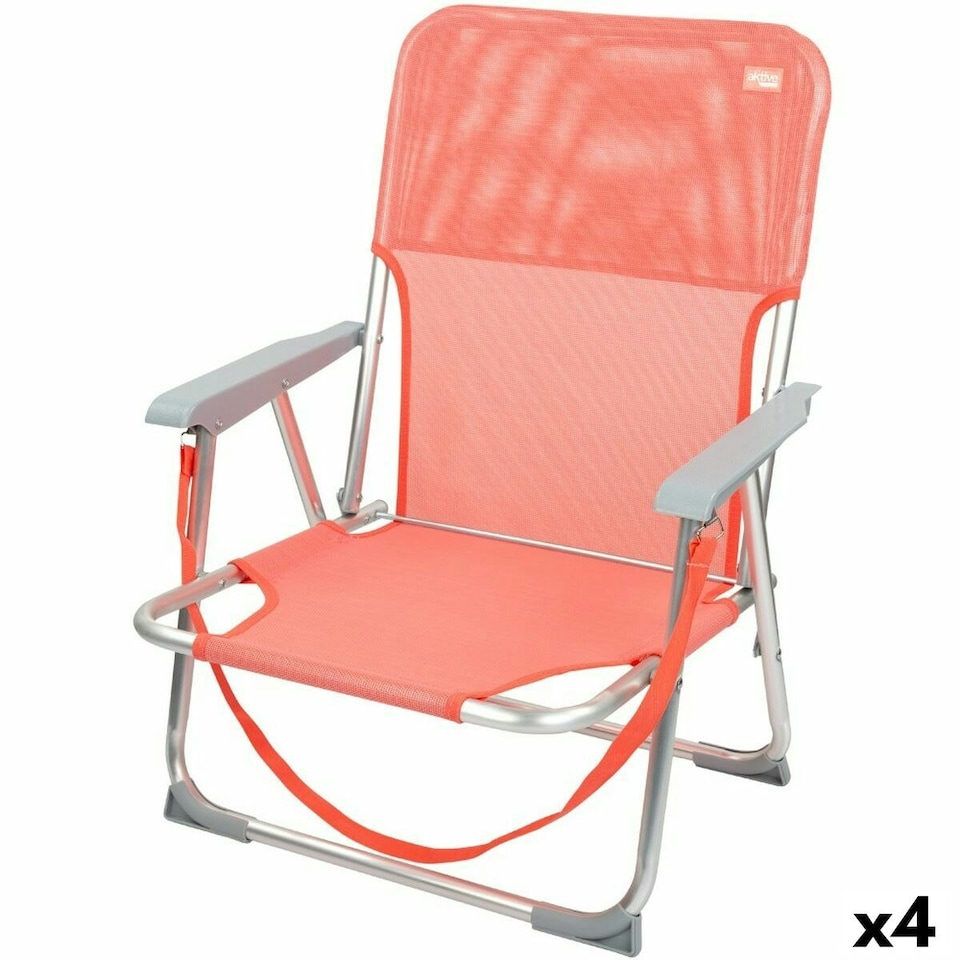 image 1 of Folding Chair Aktive Flamingo Coral 44 x 72 x 35 cm (4 Units) N/A