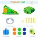 image 8 of Outsunny Kids Bouncy Castle with Slide Pool Basket Gun Climbing Wall W/ Blower