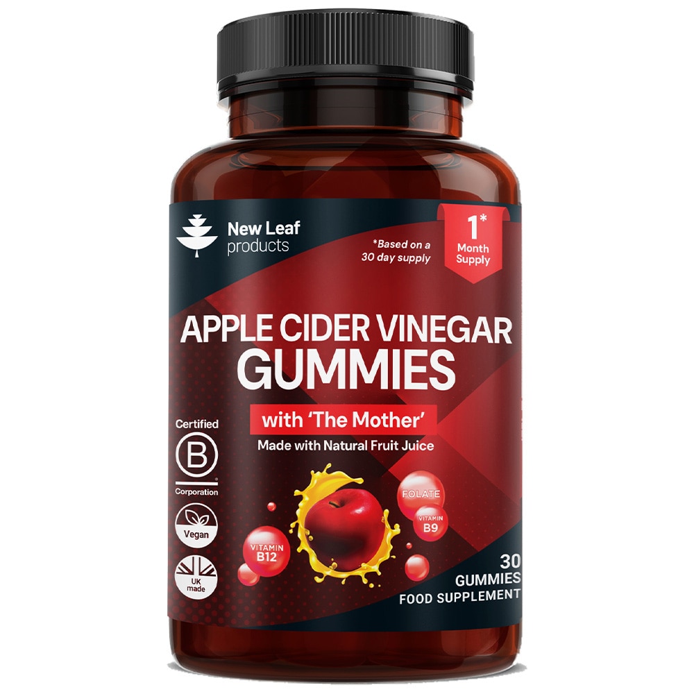 Apple Cider Vinegar, 30 Vegan Gummies + Vitamin B12 Folate