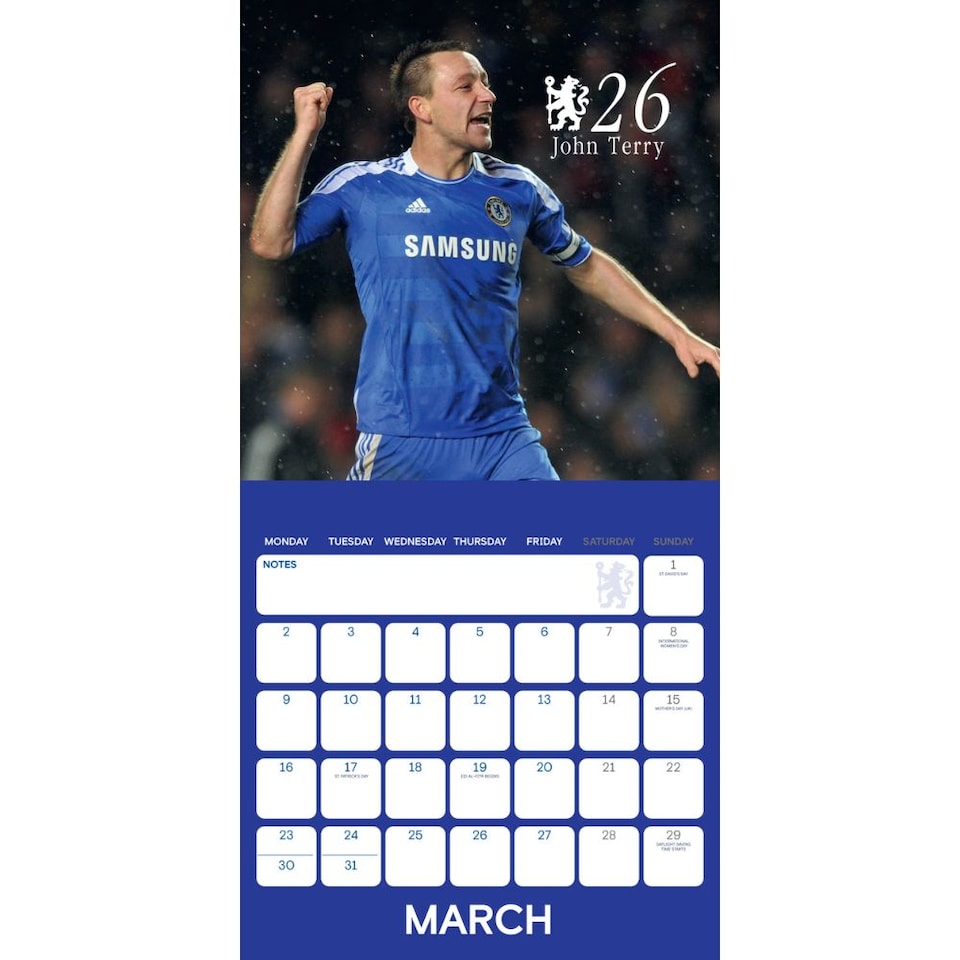 image 1 of CHELSEA FC LEGENDS 2026 SQUARE CALENDAR