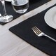 image 6 of Nicola Spring Ribbed Cotton Placemats - 48 x 33cm - Black - Pack of 6 | Black | Black