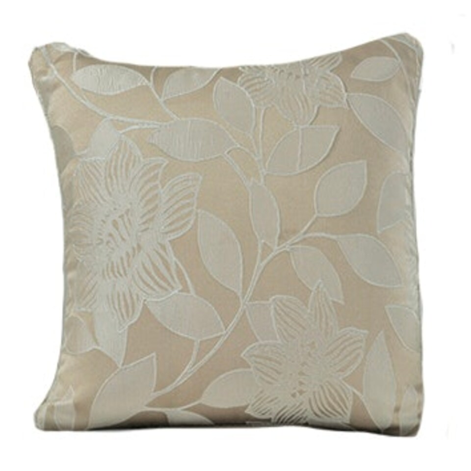 image 1 of Soft Luxury Jacquard Floral Cushion - 43cm x 43cm Grey | Silver