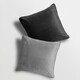 image 1 of Matte Velvet Soft Plain Reversible Scatter Cushion - 43cm x 43cm | Multi | Charcoal Silver