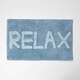 image 1 of Homescapes Blue Relax Bath Mat Cotton - 50 x 80 cm | Blue