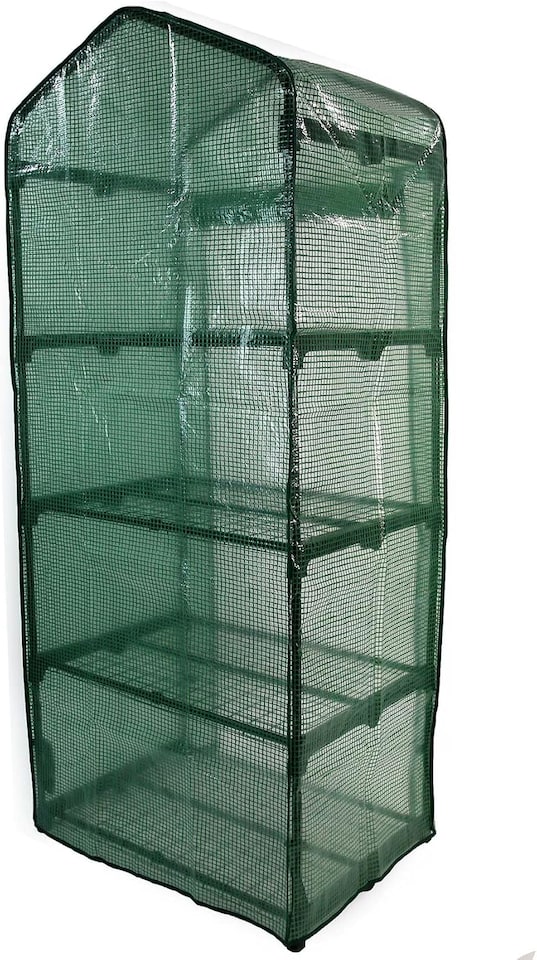 image 1 of Actiasgear - 4-Tier Mini Outdoor Greenhouse with PE Cover | Compact Garden Greenhouse