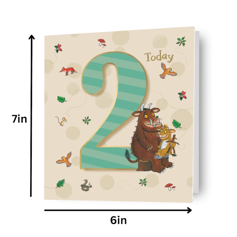 image 1 of The Gruffalo Age 2 Birthday Card