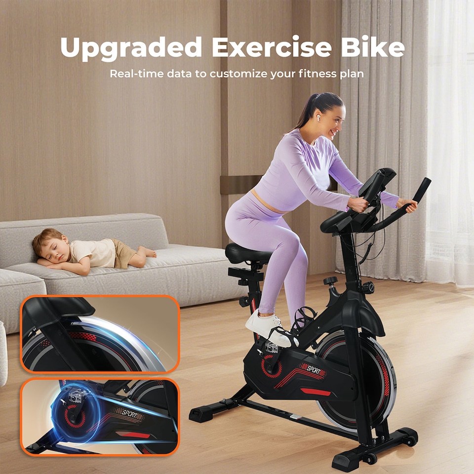 image 1 of Centra Magnetic Exercise Bike Indoor Cardio Spinning Training Fitness