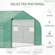 image 3 of Outsunny 4.5 x 3 x 2m Outdoor Tunnel Greenhouse w/ Roll Up Door 6 Windows Green