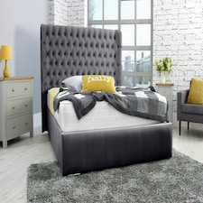 Terra Plush Small Double Bed Frame - Steel