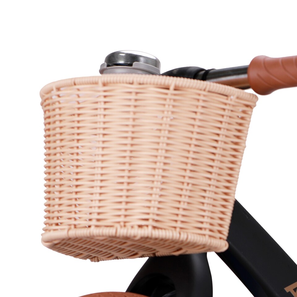 image 1 of Allis Lumi Balance Bike for 2 Year Olds with Basket & Bell - Black | Black | 12" Balance Bike | 1