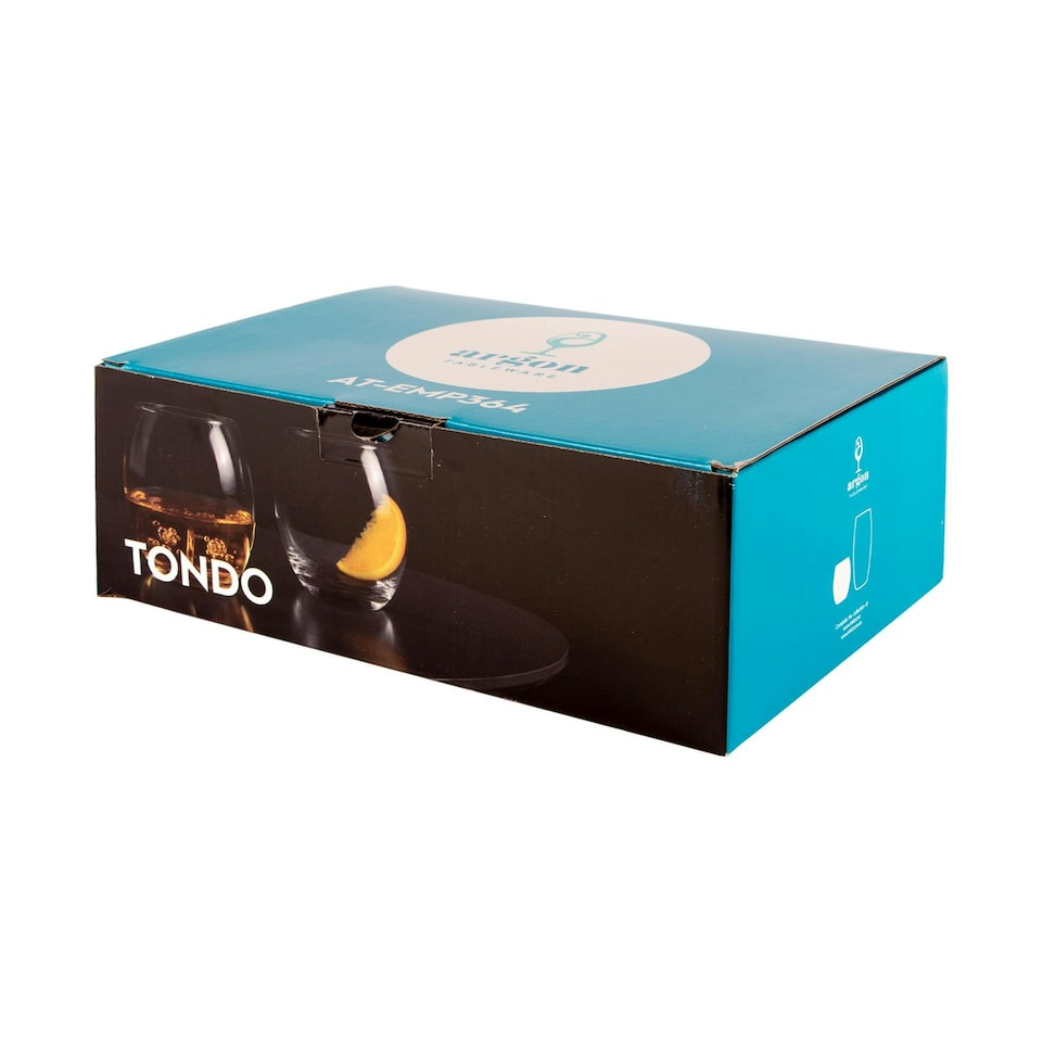 image 1 of Argon Tableware Tondo Whisky Glasses - 405ml - Clear - Pack of 6 Clear