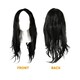 image 5 of Witch Costume - 5 Pcs - Collared Dress, Broom, Cat Toy, Wig & Hair Bow | Black | 2XL