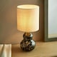 image 2 of Maura Brown Tortoise Glass Table Lamp Brown