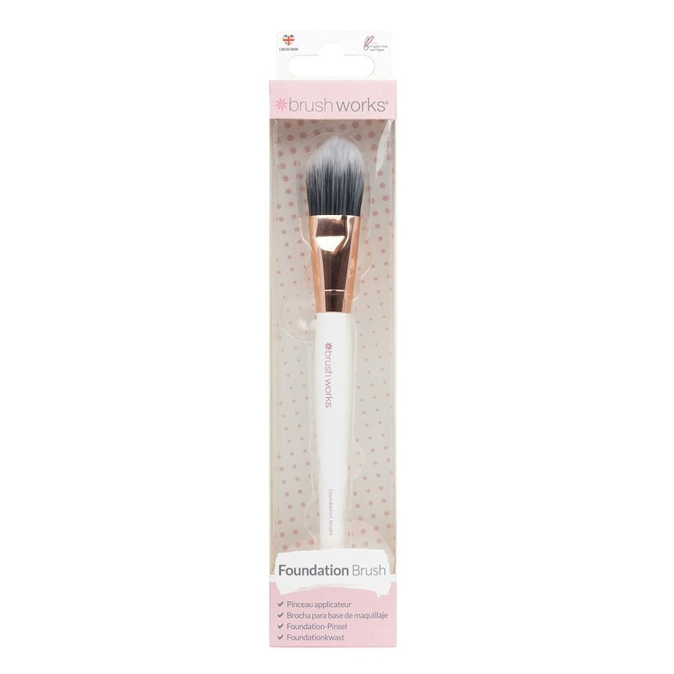 image 1 of Brushworks White & Gold Foundation Brush