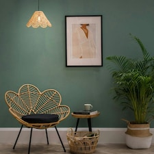 ValueLights Vine Natural Rattan Flower Ceiling Pendant Shade