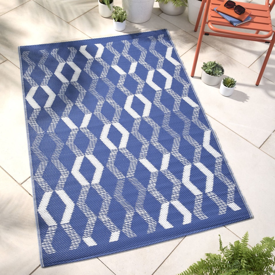 image 1 of Fusion Rico Outdoor Outdoor Rug Blue