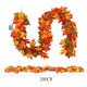 image 2 of Living and Home Maple Leaf Garland with Lights - 2m Halloween Decor