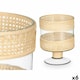 image 1 of Candleholder SG-29685 Transparent Natural Glass Rattan 15 x 20 x 15 cm (6 Units) N/A