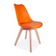 image 2 of ECN Tulip Style Dining Chair (Pack of 4) - L43 x W48 x H82 cm - Orange Orange