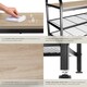 image 5 of Shoe Rack Southampton - surface shelf and 2 grid shelves, industrial style | Brown | industrial wood light, oak Sonoma | 91 x 36 x 55 cm | 1