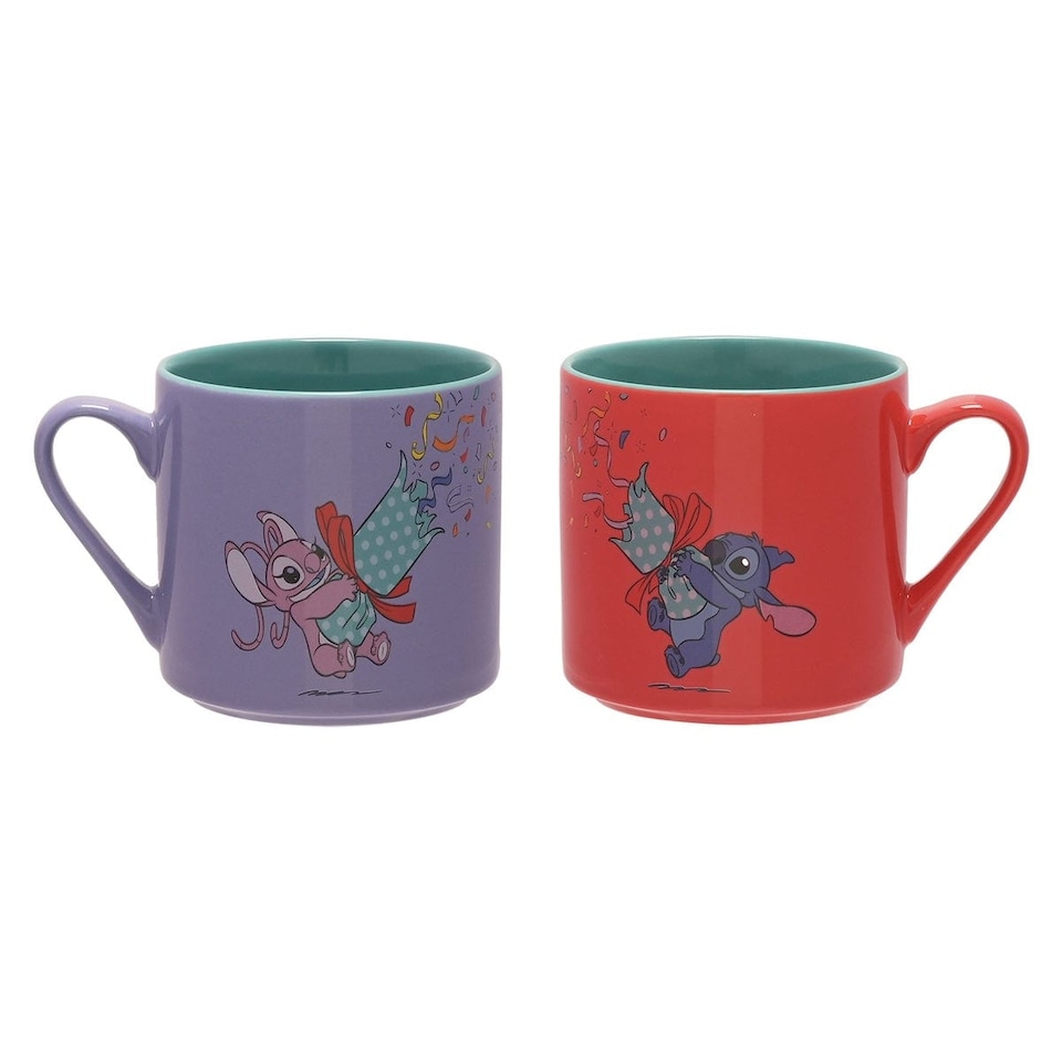 image 1 of Widdop Gifts Disney Lilo & Stitch Set of 2 Christmas Mugs