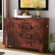 image 3 of Mary Mango Wood Sideboard 3 Drawers 1 Door Brown