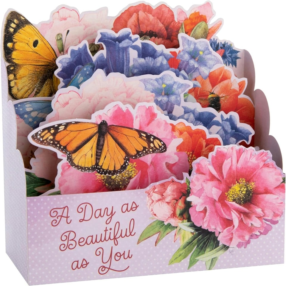 image 1 of Marjolein Bastin 3D Pop-Up Flowers Design Paper Wonder Any Occasion Card