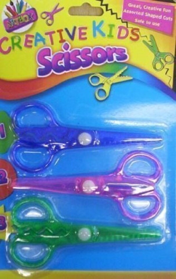 image 1 of Artbox creative kids scissors - pack of 3 assorted novelty shaped cuts