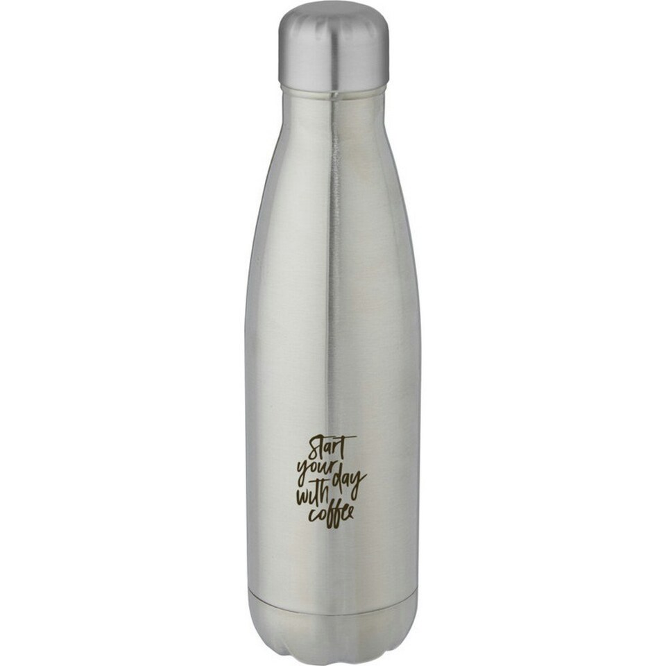image 1 of Cove Recycled Stainless Steel 500ml Insulated Water Bottle - Silver - One Size