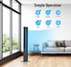 image 6 of PureMate 47-Inch Oscillating Bladeless Tower Fan & Air Purifier (Black)
