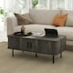 image 8 of HOMCOM Coffee Table with Storage and Sliding Doors for Living Room Grey