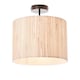 image 1 of Longshore Single Semi Flush Ceiling Lamp, Natural Seagrass, Matt Black