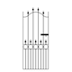 image 2 of Balmoral Premium Range Spear Top Tall Single Gate - Solid Steel - Fits Gap of 1067 mm x 1905 mm High - Primed | Black | 1