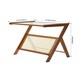 image 3 of Living and Home Foldable Small Bamboo End Table 55 W x 35 D x 56 Hcm