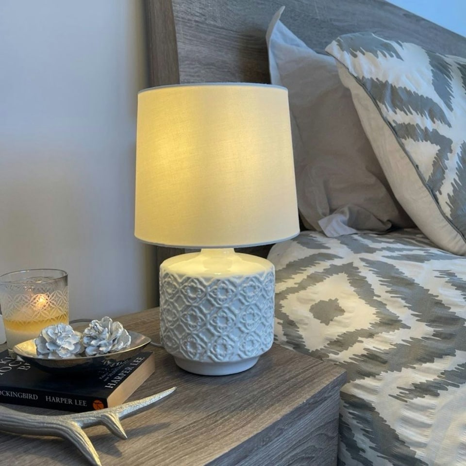 image 1 of Mara White Ceramic Table Lamp
