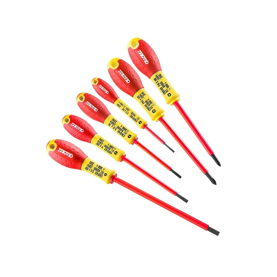 Expert Insulated Screwdriver Set, 6 Piece - Multi Colour - One Size