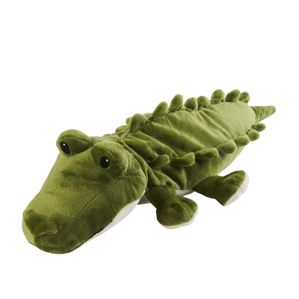 image 1 of Warmies Plush Alligator Microwavable Weighted Teddy with French Lavender Scent, Hot or Cold for Cool Relaxation and Warm Relief
