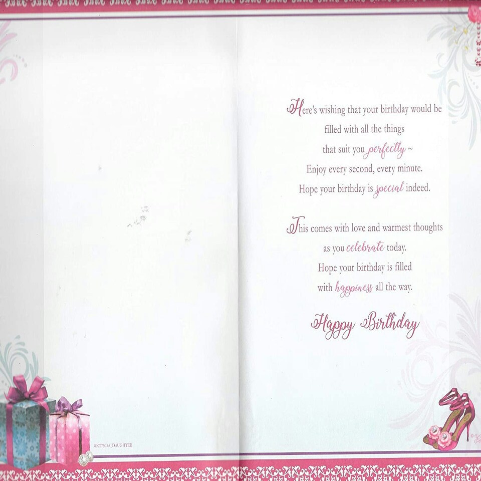 image 1 of To A Special Daughter Happy Birthday Keepsake Treasures Greeting Card