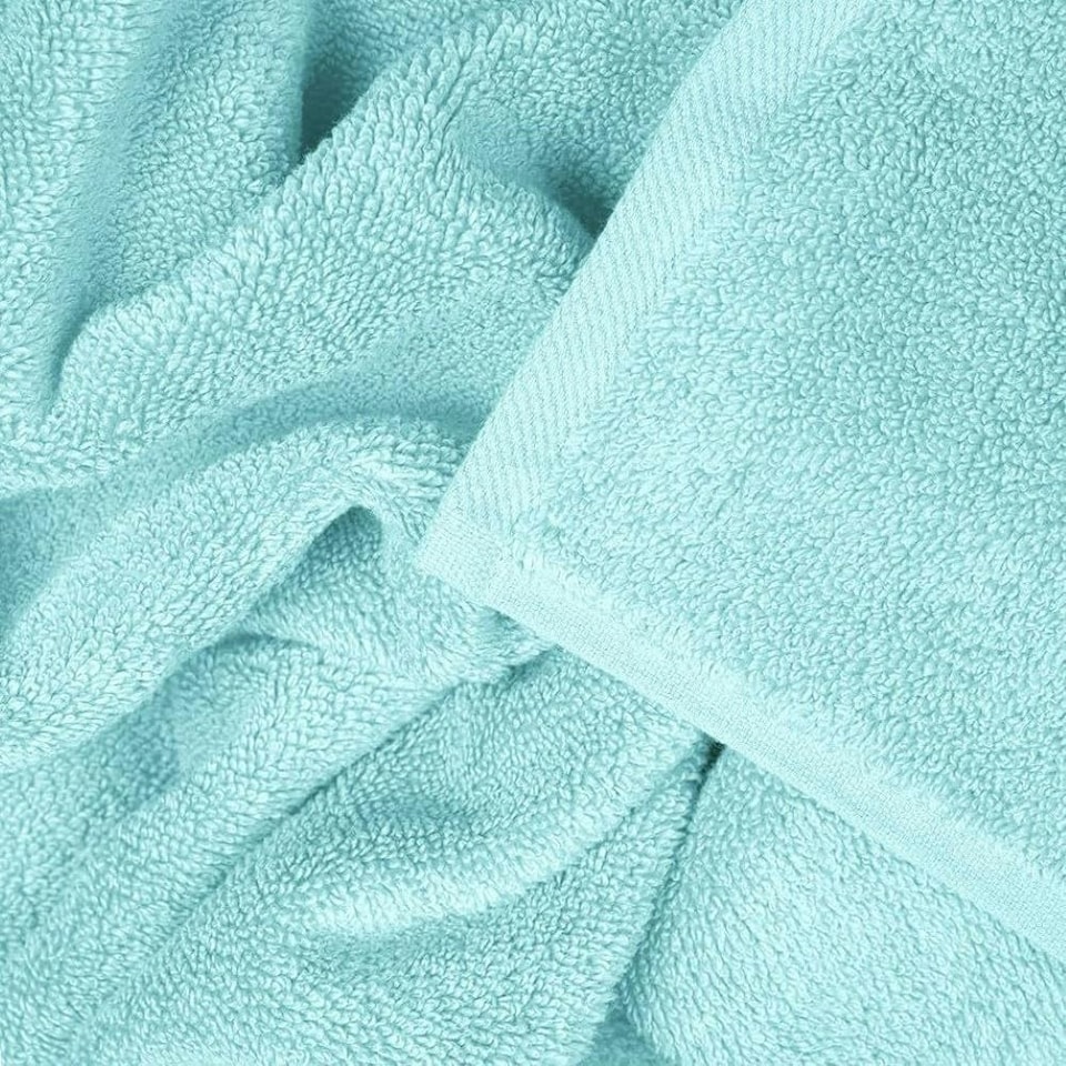 image 1 of Luxury Zero Twist Egyptian Cotton Bath Towels 70 x 120cm - Pack of 2 Blue | Duckegg | Bath towel