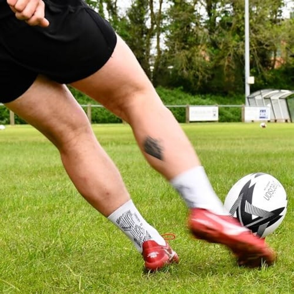 image 1 of Precision Momentum Rugby Training Ball - 5 - White/Black/Grey - Precision - PRR002005 White