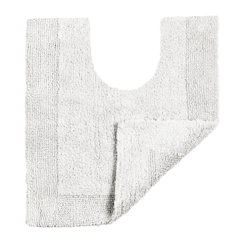 image 1 of Heavyweight Reversible Pedestal Toilet Mat - White