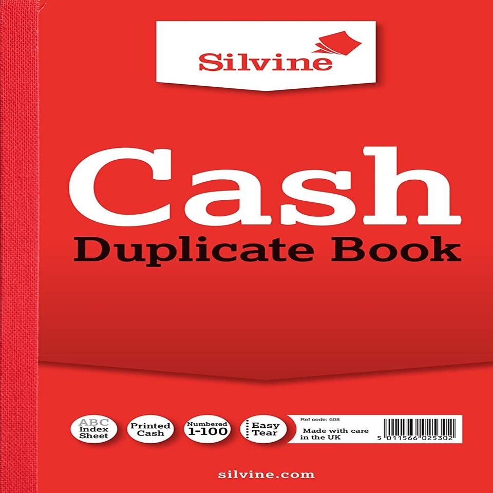 image 1 of Duplicate Cash Book 8.25"x5" (210 x 127mm)